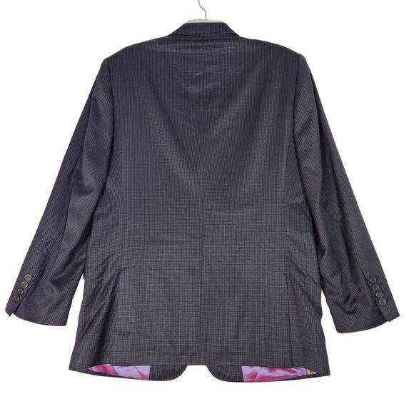 Ted Baker Blazer Mens 40R Black Muted Stripe Endurance 100% Wool 2 Button Coat - Picture 3 of 14